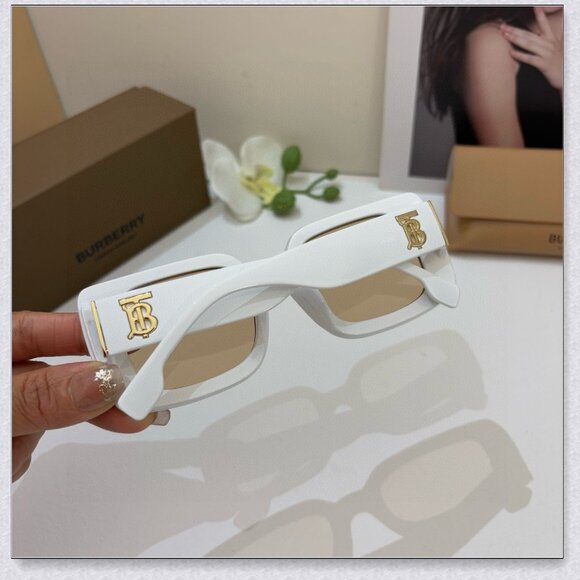 Burberry White Square Sunglasses main image 6